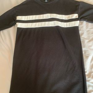 Sweatshirt Dress w/ Two Stripes